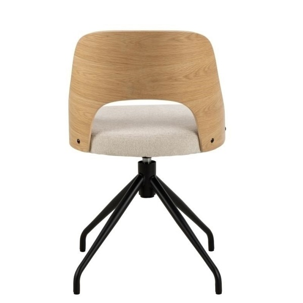 Krzesło Lucy dąb/ beżowe obrotowe - ACTONA